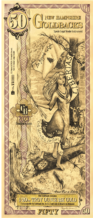50 New Hampshire Goldback